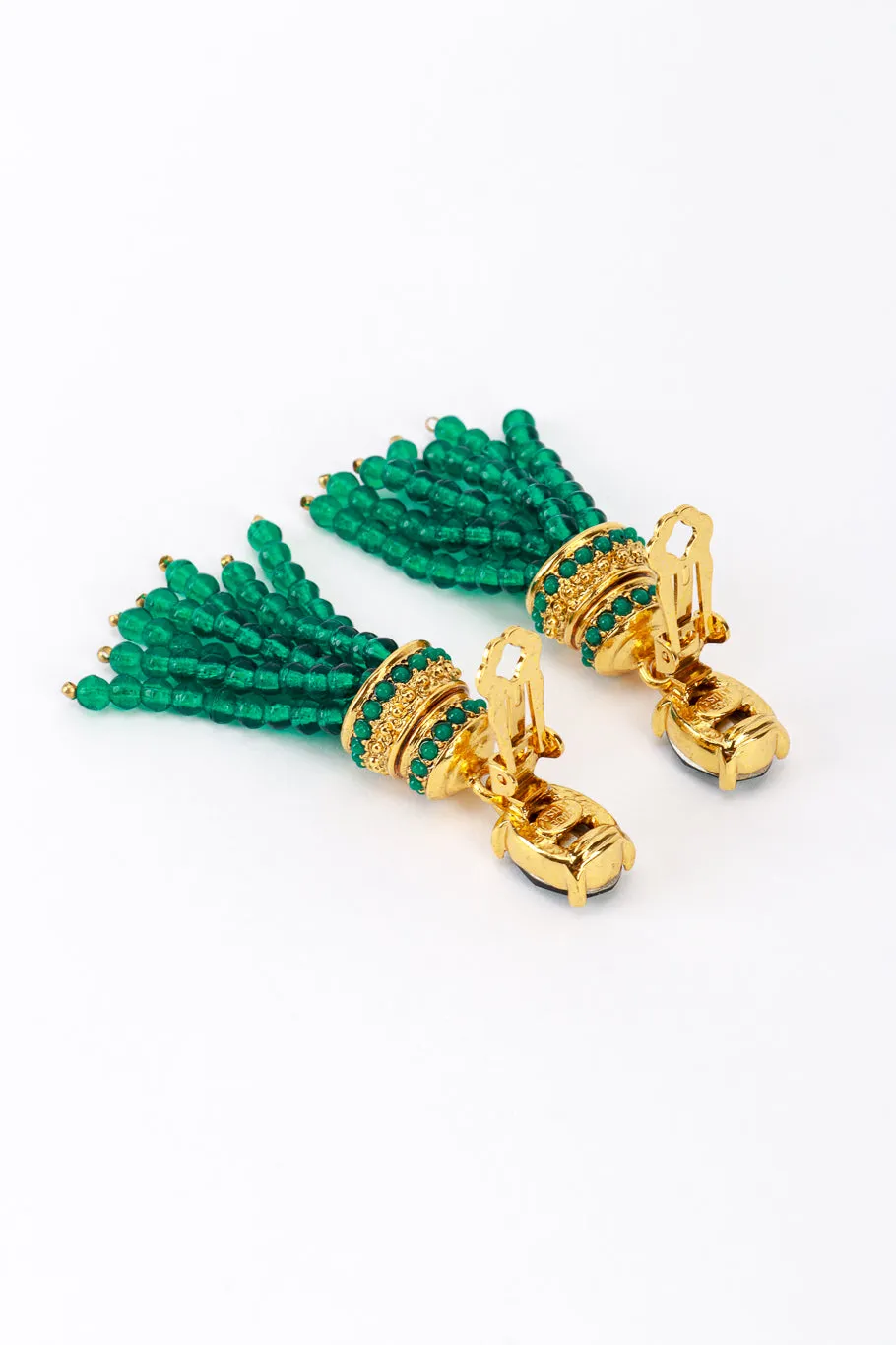 Beaded Tassel Drop Earrings