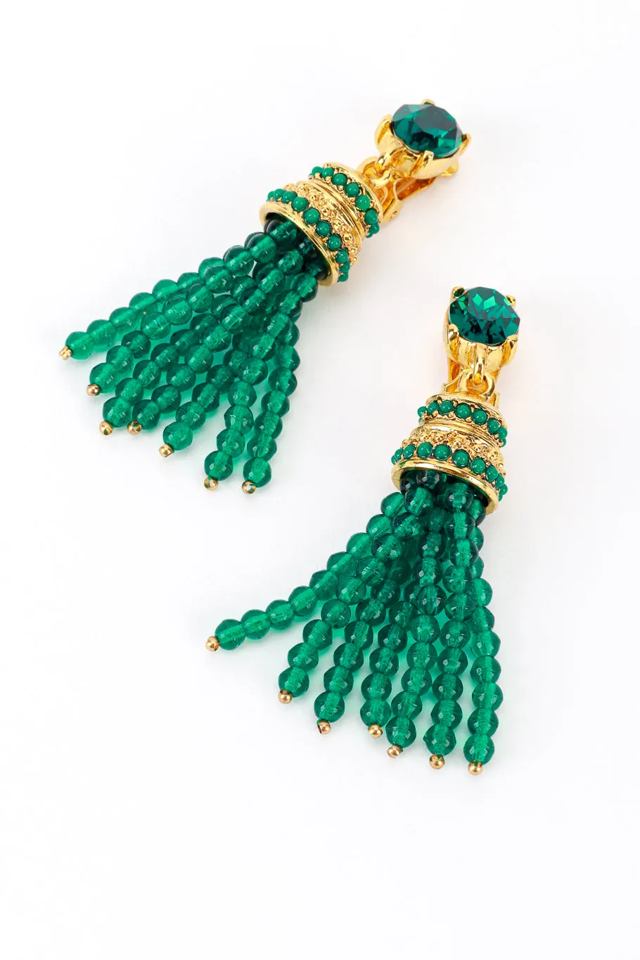Beaded Tassel Drop Earrings