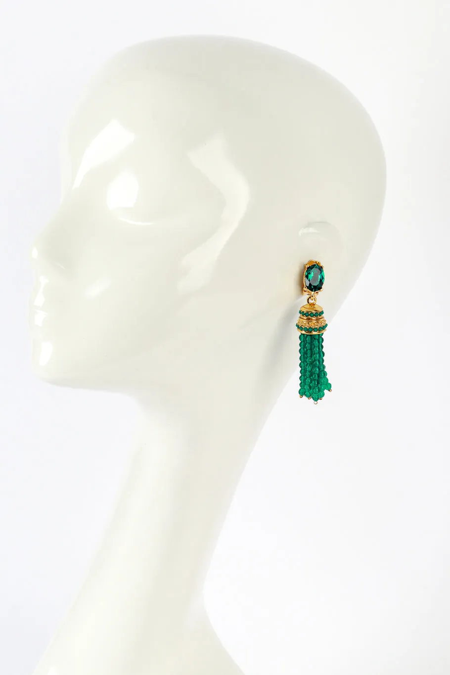 Beaded Tassel Drop Earrings