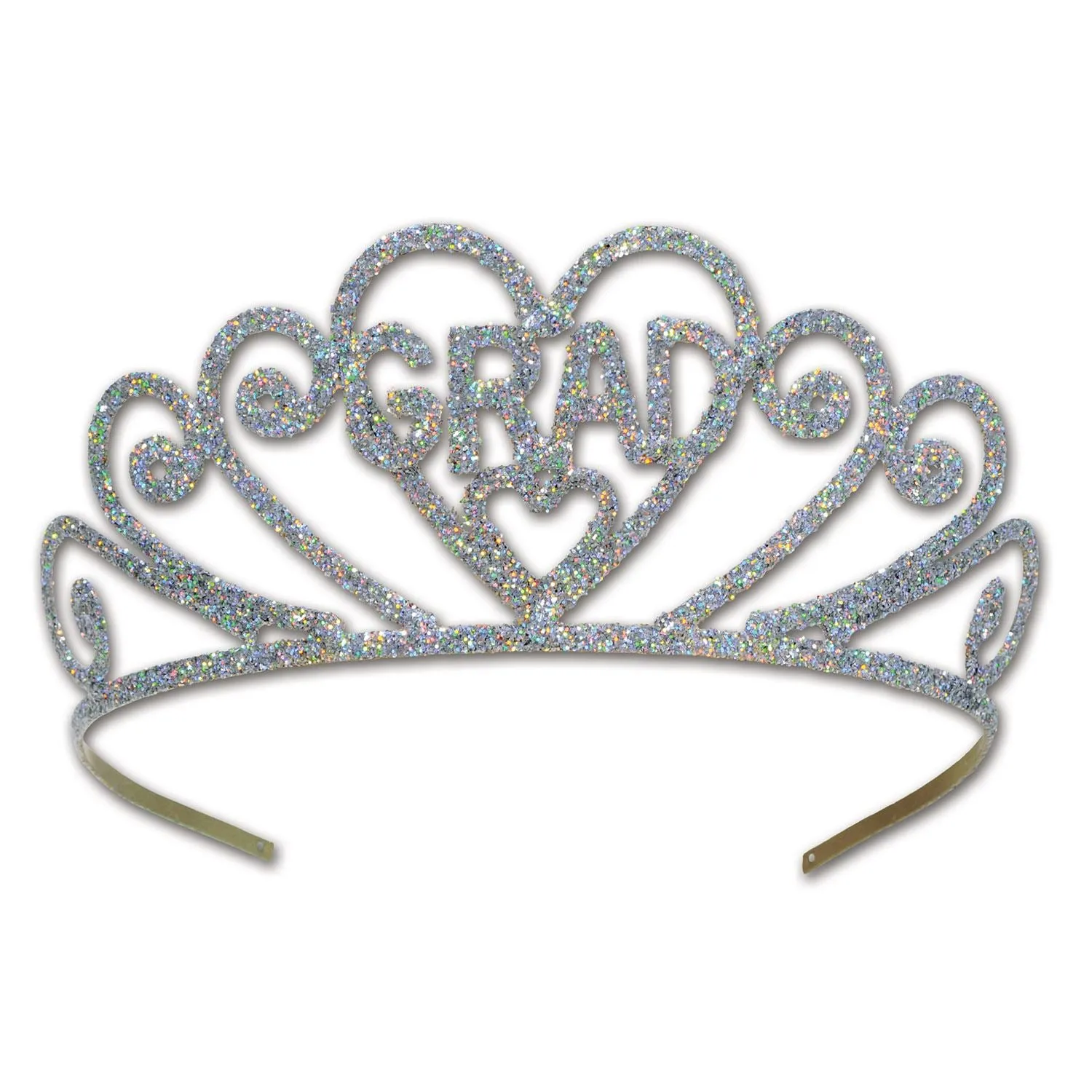 Beistle Glittered Metal Grad Tiara - Party Supply Decoration for Graduation