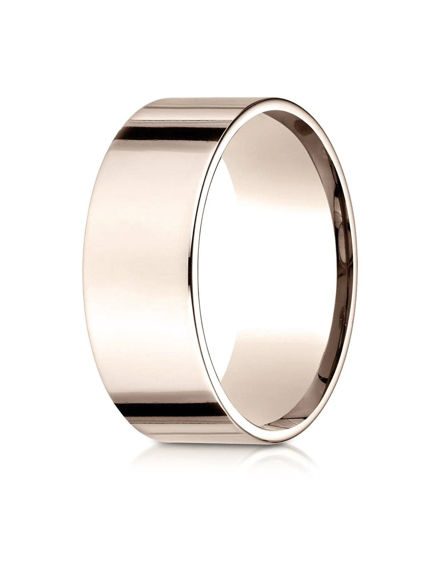 Benchmark 14K Rose Gold 8mm Flat Comfort-Fit Wedding Band Ring (Sizes 4 - 15 )