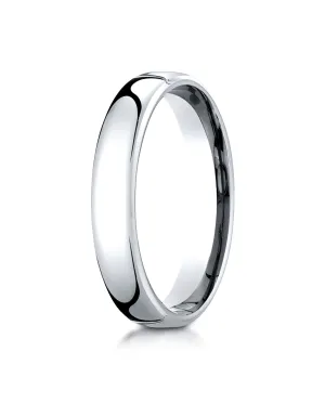 Benchmark 14K White Gold 4.5mm European Comfort-Fit Wedding Band Ring (Sizes 4 - 14 )