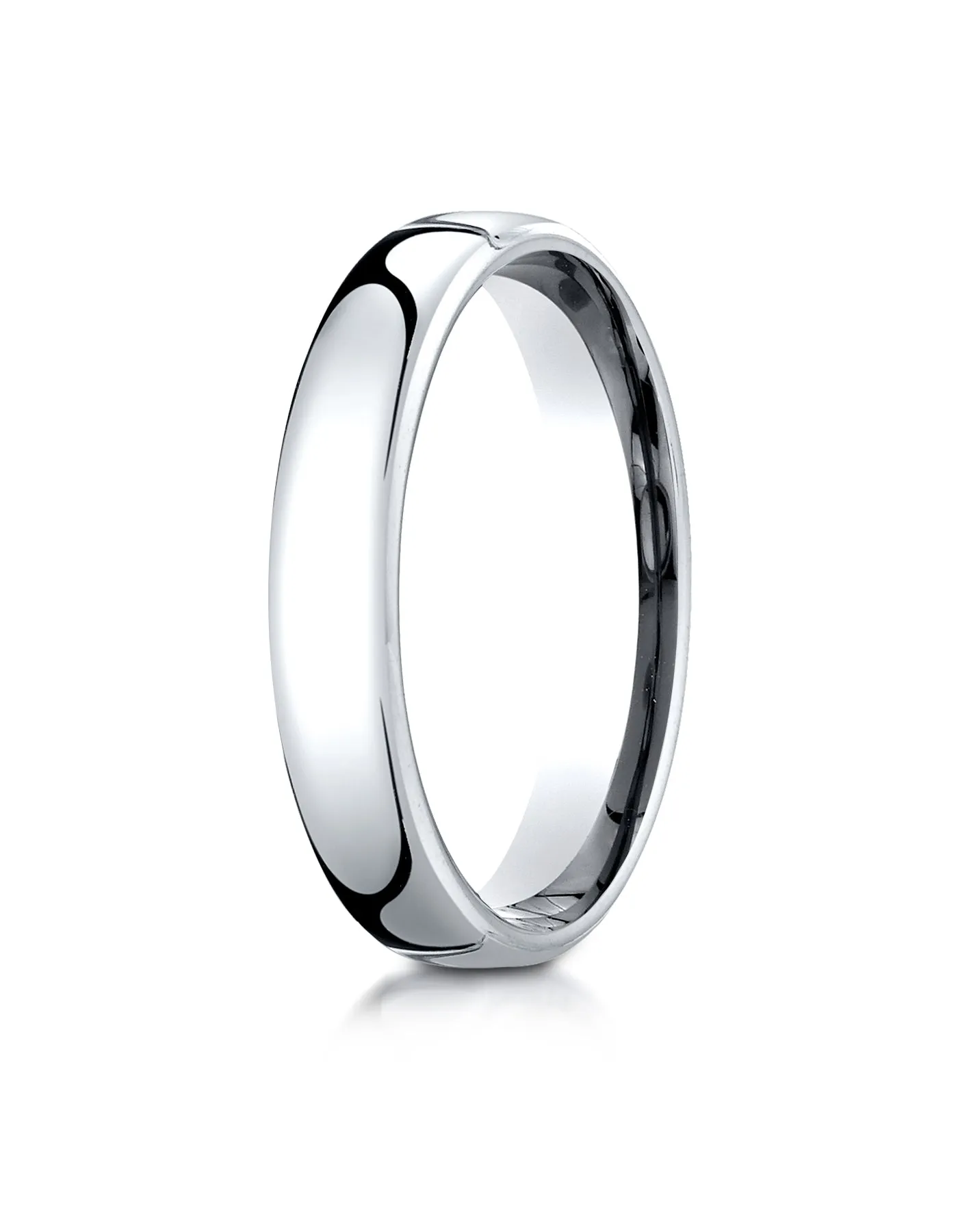 Benchmark 14K White Gold 4.5mm European Comfort-Fit Wedding Band Ring (Sizes 4 - 14 )