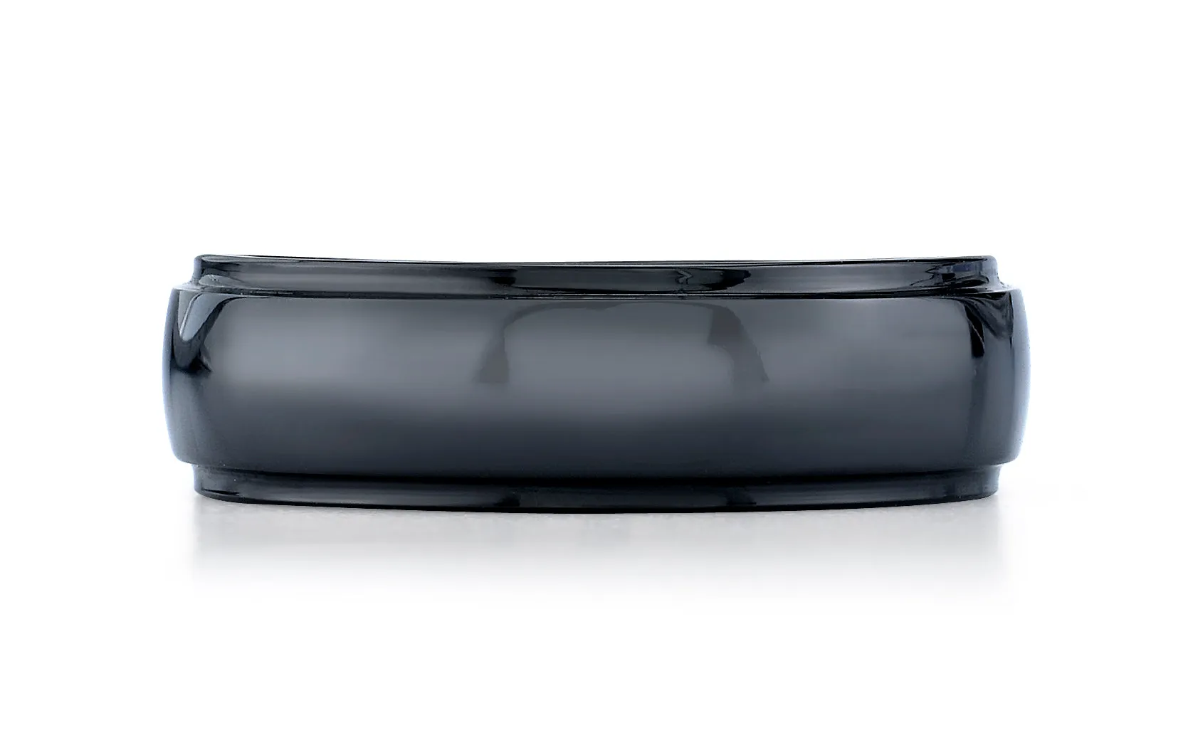 Benchmark Ceramic 7mm Comfort-Fit High Polished Design Wedding Band Ring, (Sizes 6 - 14)