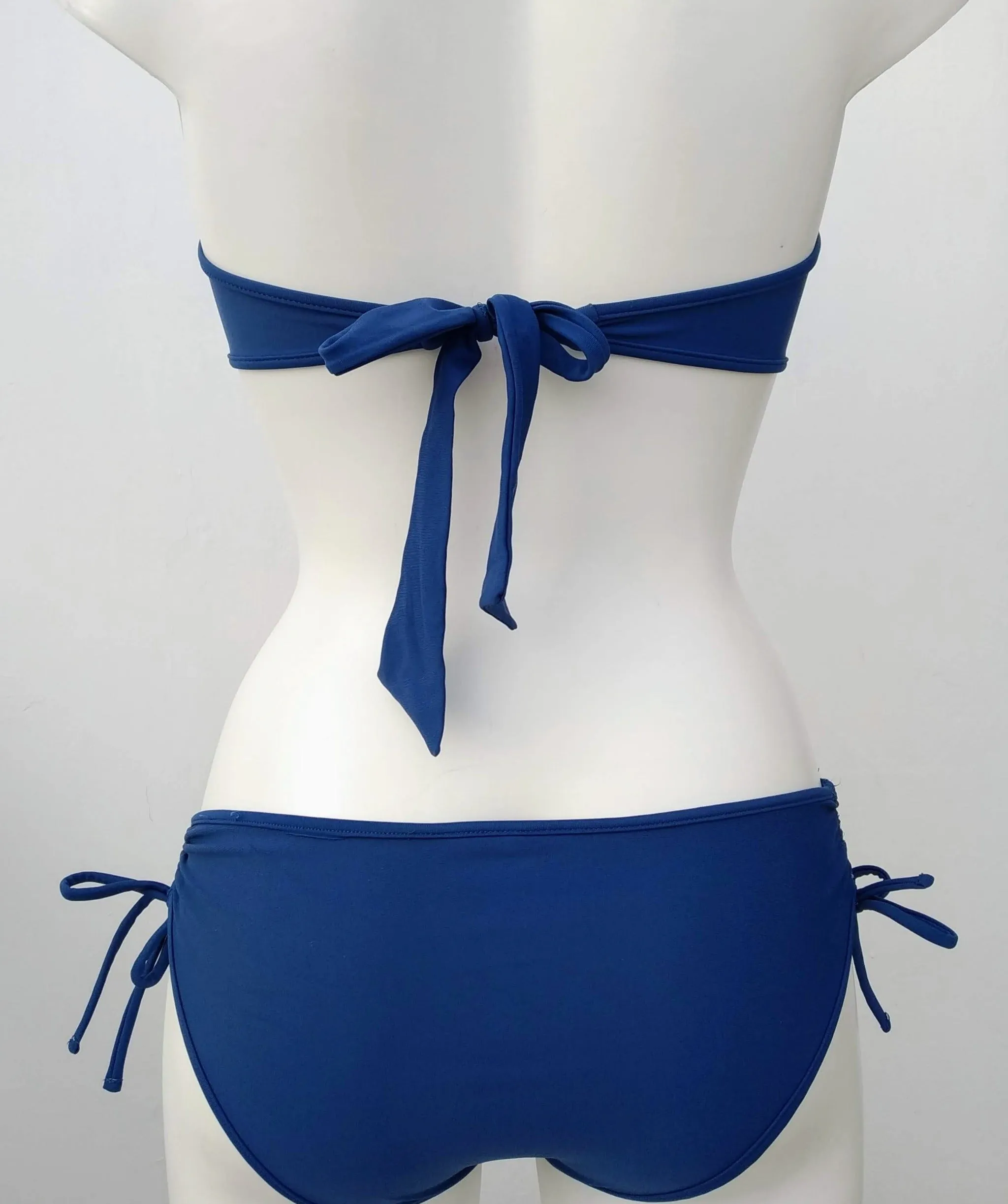 Bling bling Strapless Blue Bikini