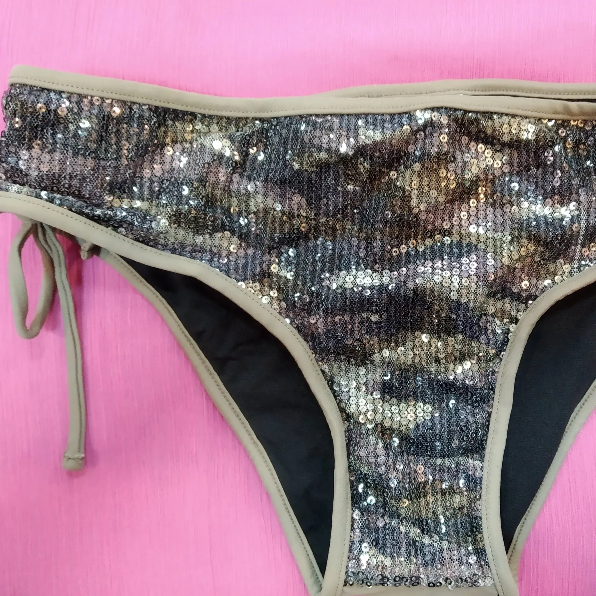 Bling bling Strapless Blue Bikini