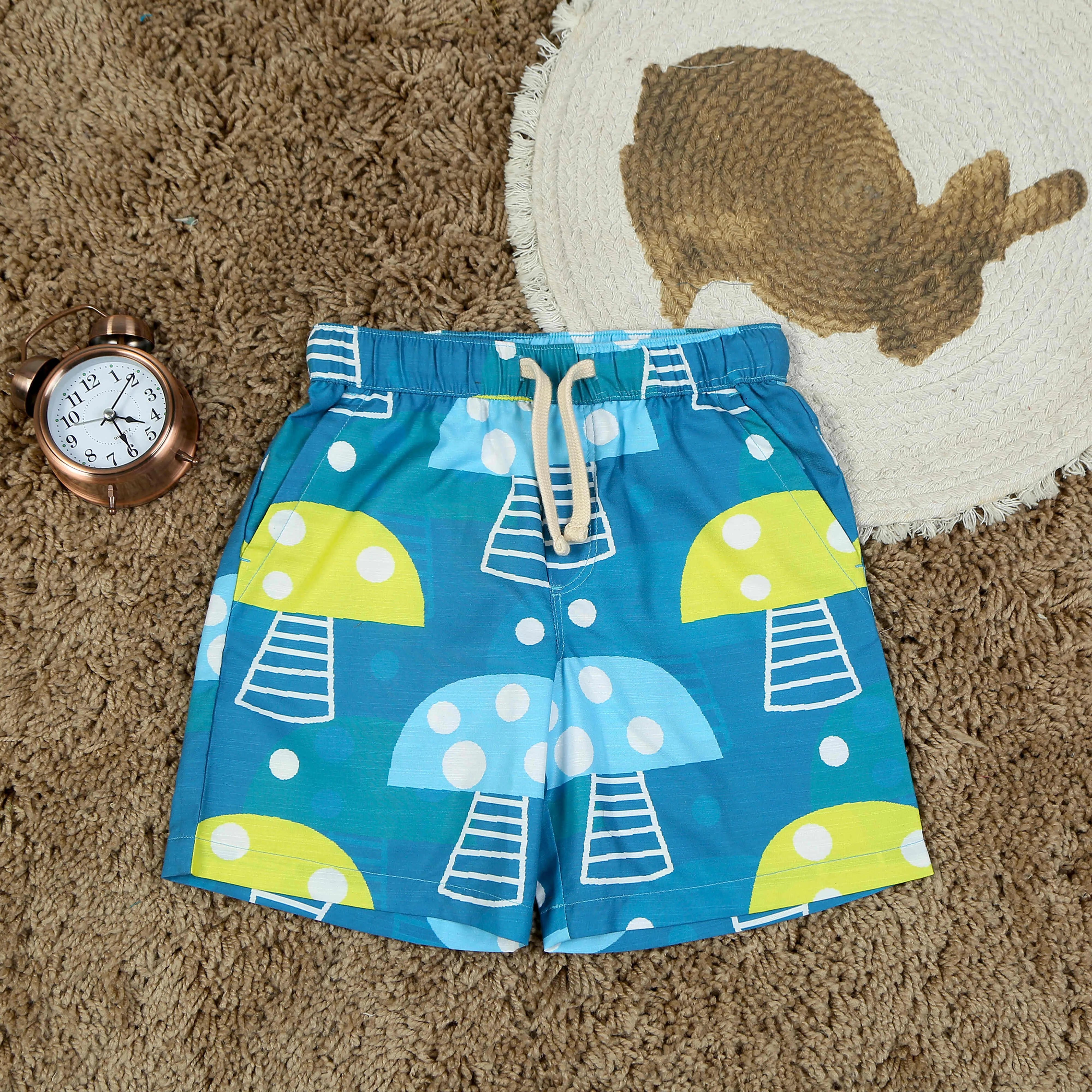 Boys & Girls Unisex Boat Printed Shirt & Short Co-Ord Set Teal