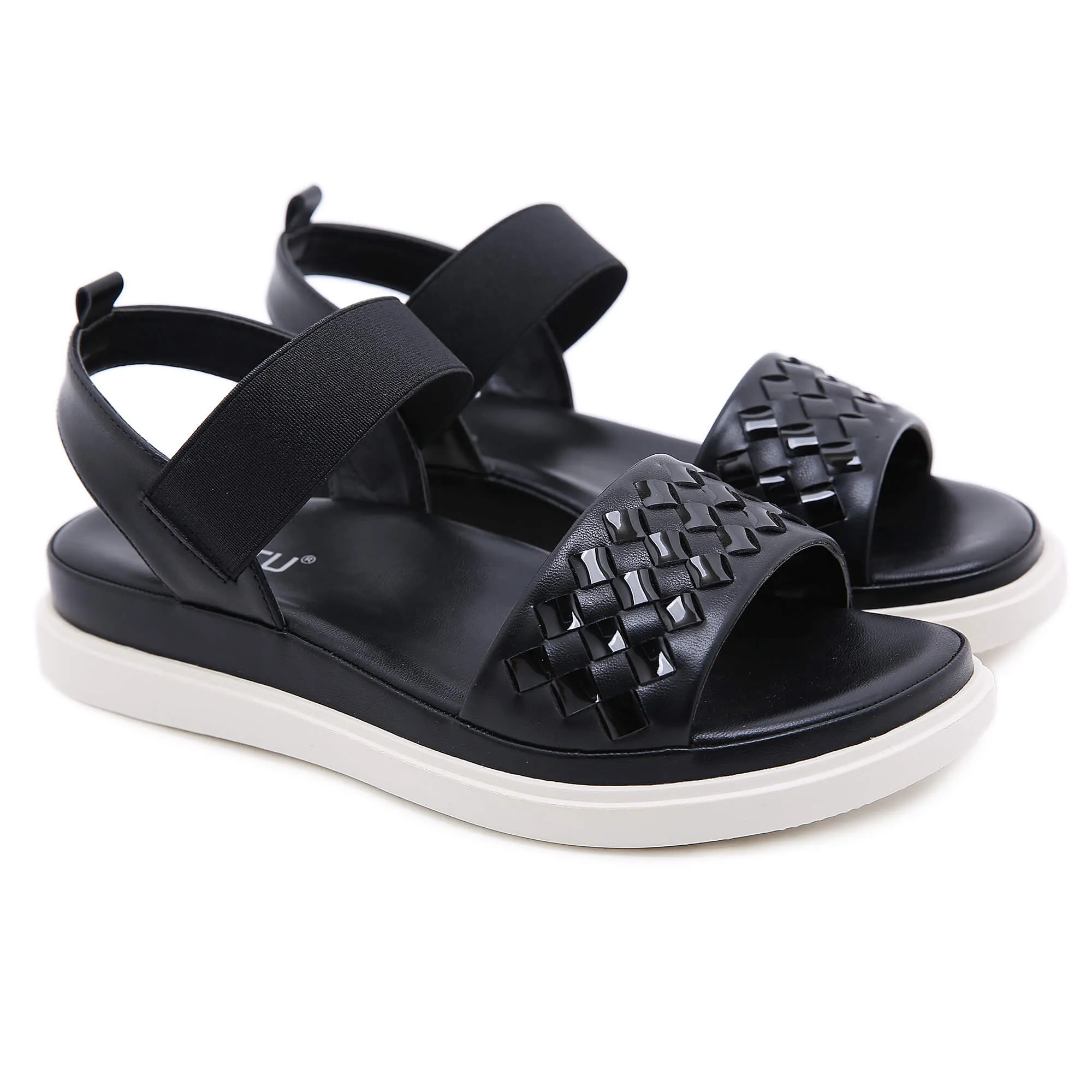 Braided Rubber Band Forever Slides Flat Sandals - Siketu
