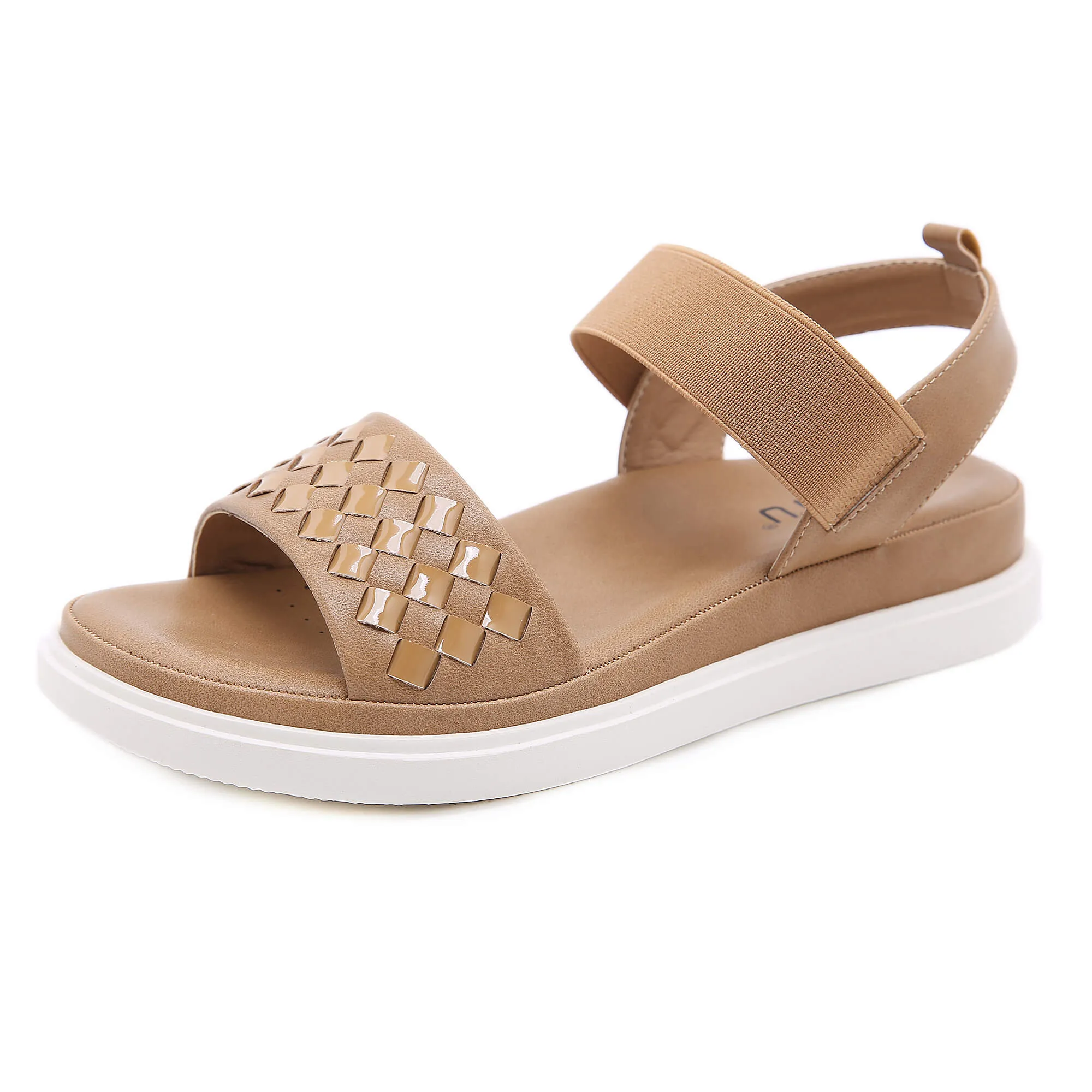 Braided Rubber Band Forever Slides Flat Sandals - Siketu