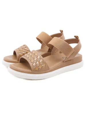 Braided Rubber Band Forever Slides Flat Sandals - Siketu