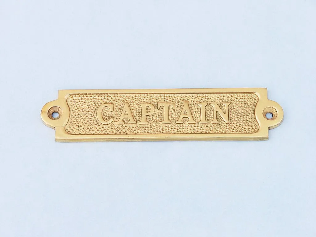 Brass Captain Sign 6"