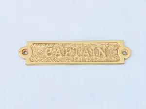 Brass Captain Sign 6"