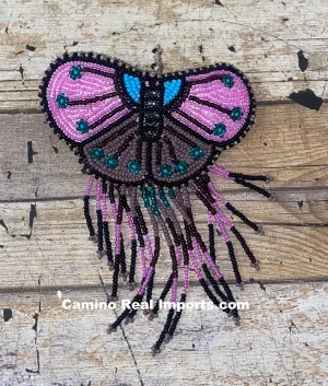 BUTTERFLY BEADED HAIR BARRETTE GHB019