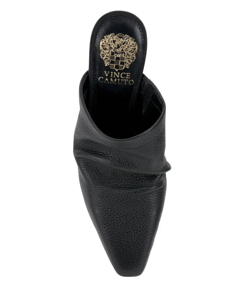 Carlie Slouched Pointed Toe Mule - Black