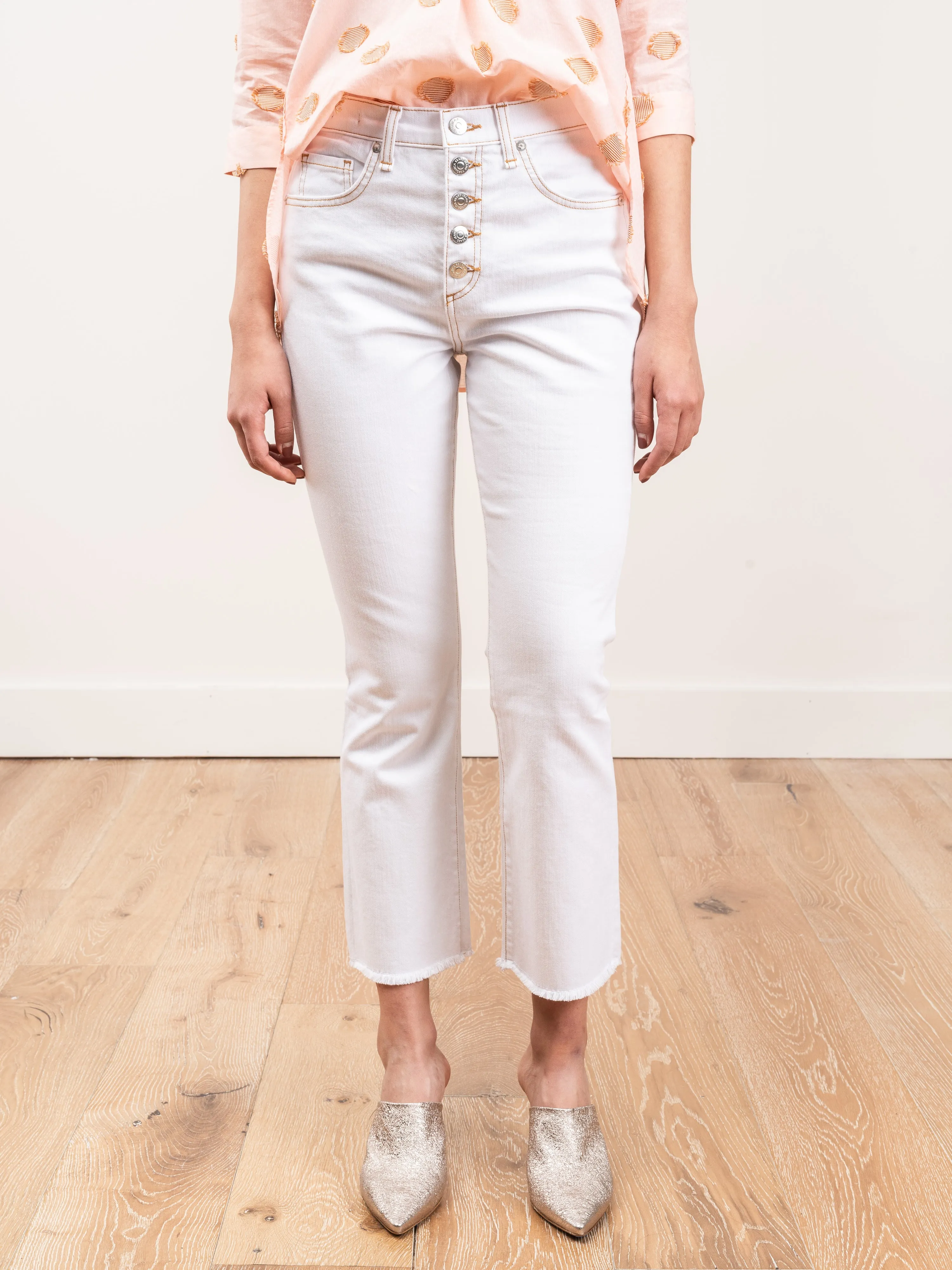 carolyn baby boot jean - white