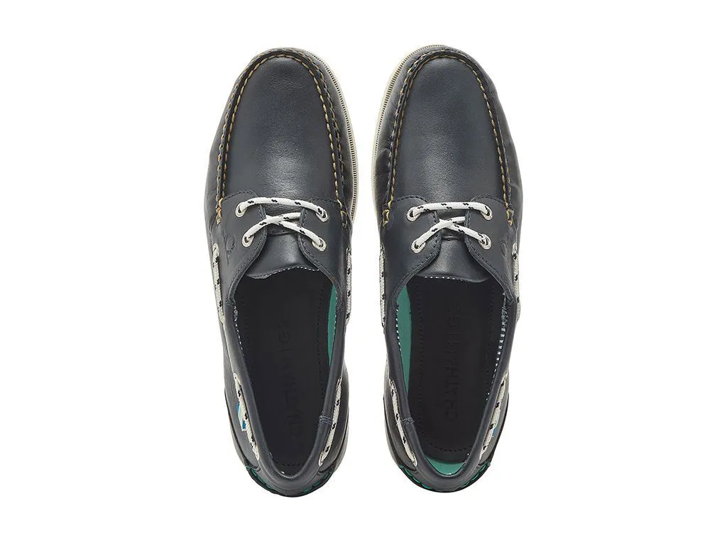 Chatham Leather Boat Shoes For Men - Crew G2 in Navy, 6-15