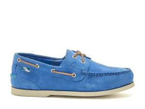 Chatham Suede Boat Shoes For Men - Compass II Repello G2 in Blue, 6-15