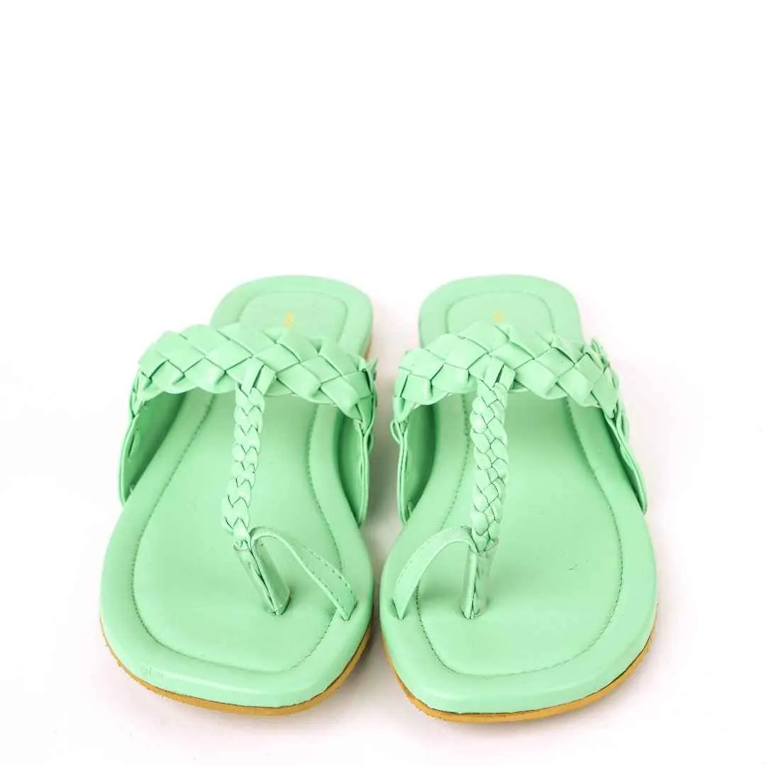 Chunky Braided Kolha Mint Green