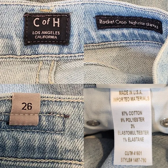 Citizens of Humanity Rocket Crop High Rise Skinny Jean Sculpt Oracle Light Wash