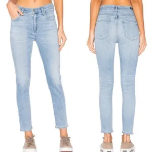 Citizens of Humanity Rocket Crop High Rise Skinny Jean Sculpt Oracle Light Wash