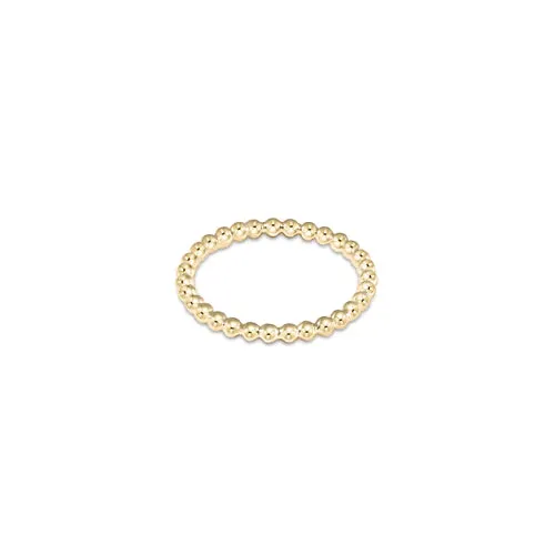 Classic Gold 2mm Bead Ring Size 6