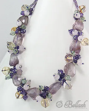Collar Artesanal de Piedras Naturales, Piedras de Cuarzo, Cristal y Plata Ley 925 - Natural Stones, Quartz Stones, Crystal and 925 Sterling Silver Handmade Beaded Necklace - ID: 51756275 Bellash