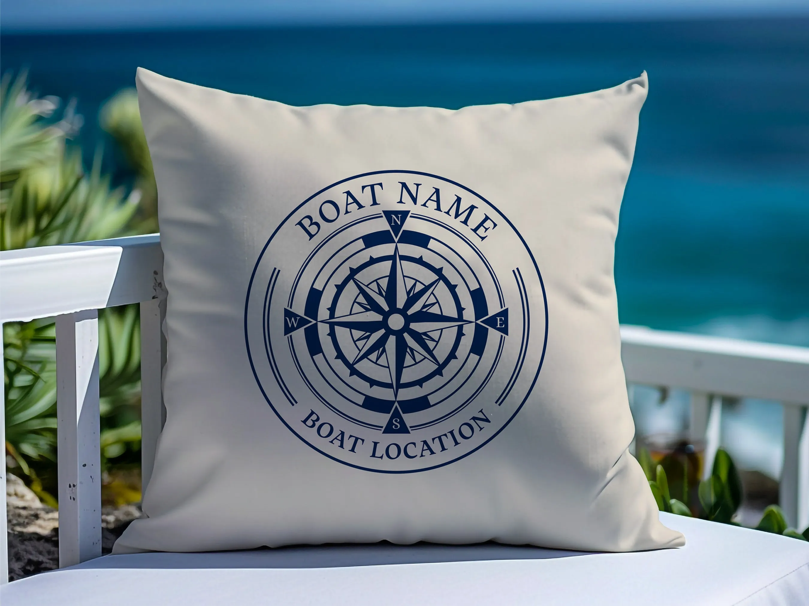 Compass Indoor Pillow | Upwind Design