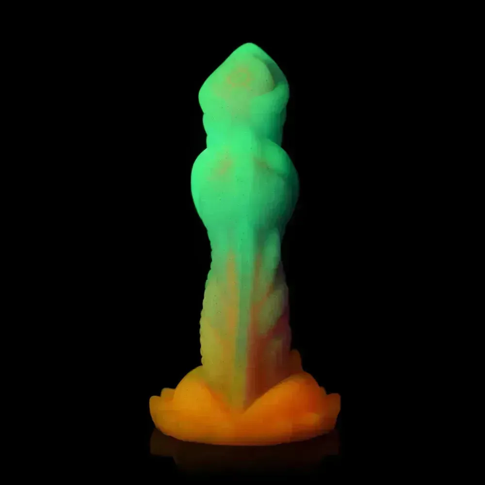 Creature Cocks Aqua-Cock - Glow in Dark Multi- 19.3 cm Fantasy Dildo