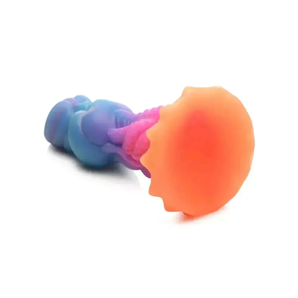 Creature Cocks Aqua-Cock - Glow in Dark Multi- 19.3 cm Fantasy Dildo