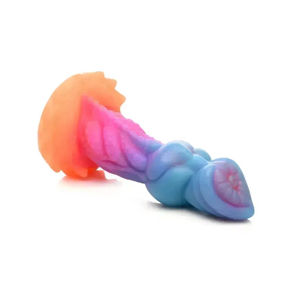 Creature Cocks Aqua-Cock - Glow in Dark Multi- 19.3 cm Fantasy Dildo