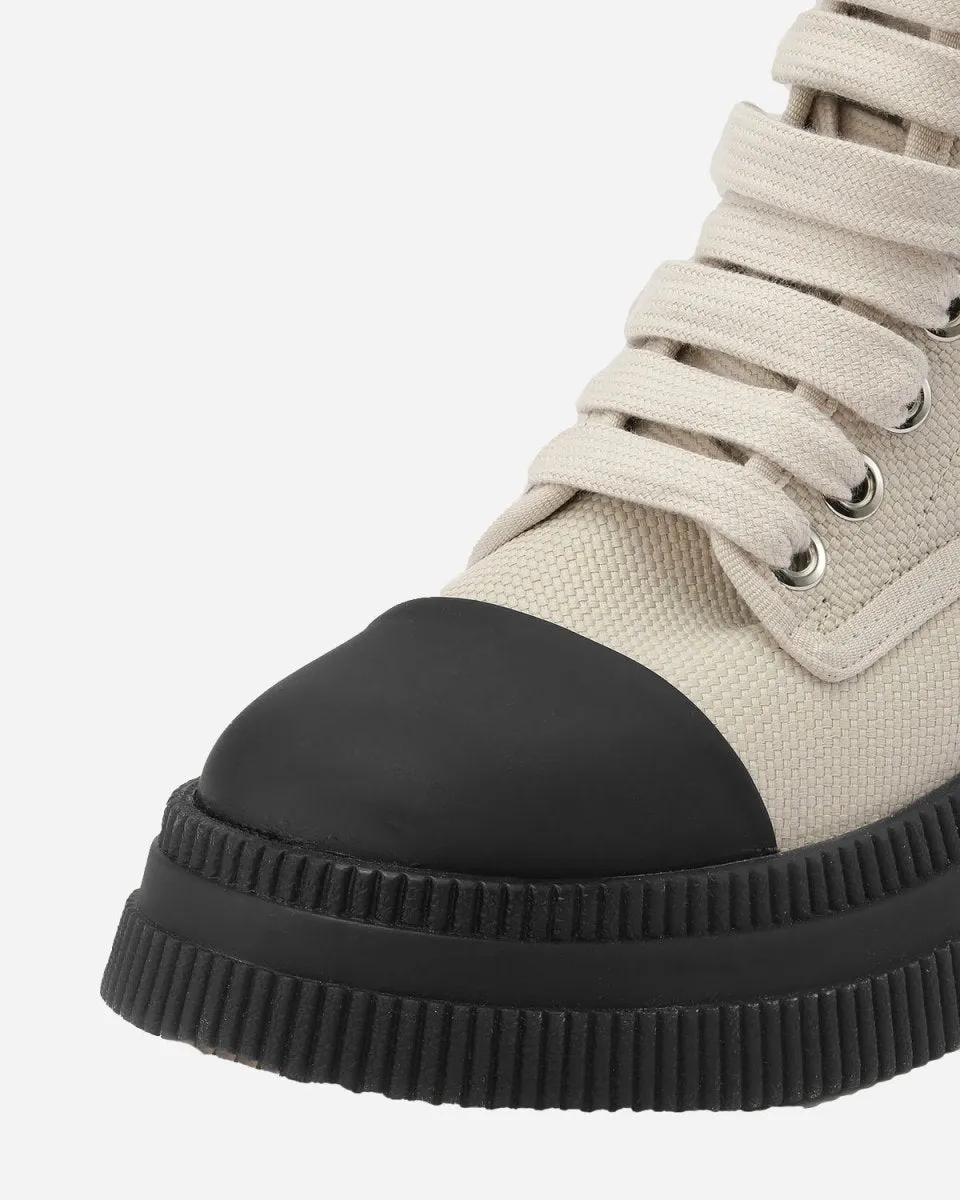 Creepers Textile Lace Up Boot - Egret