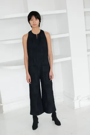 Cropped Jumpsuit - BLACK