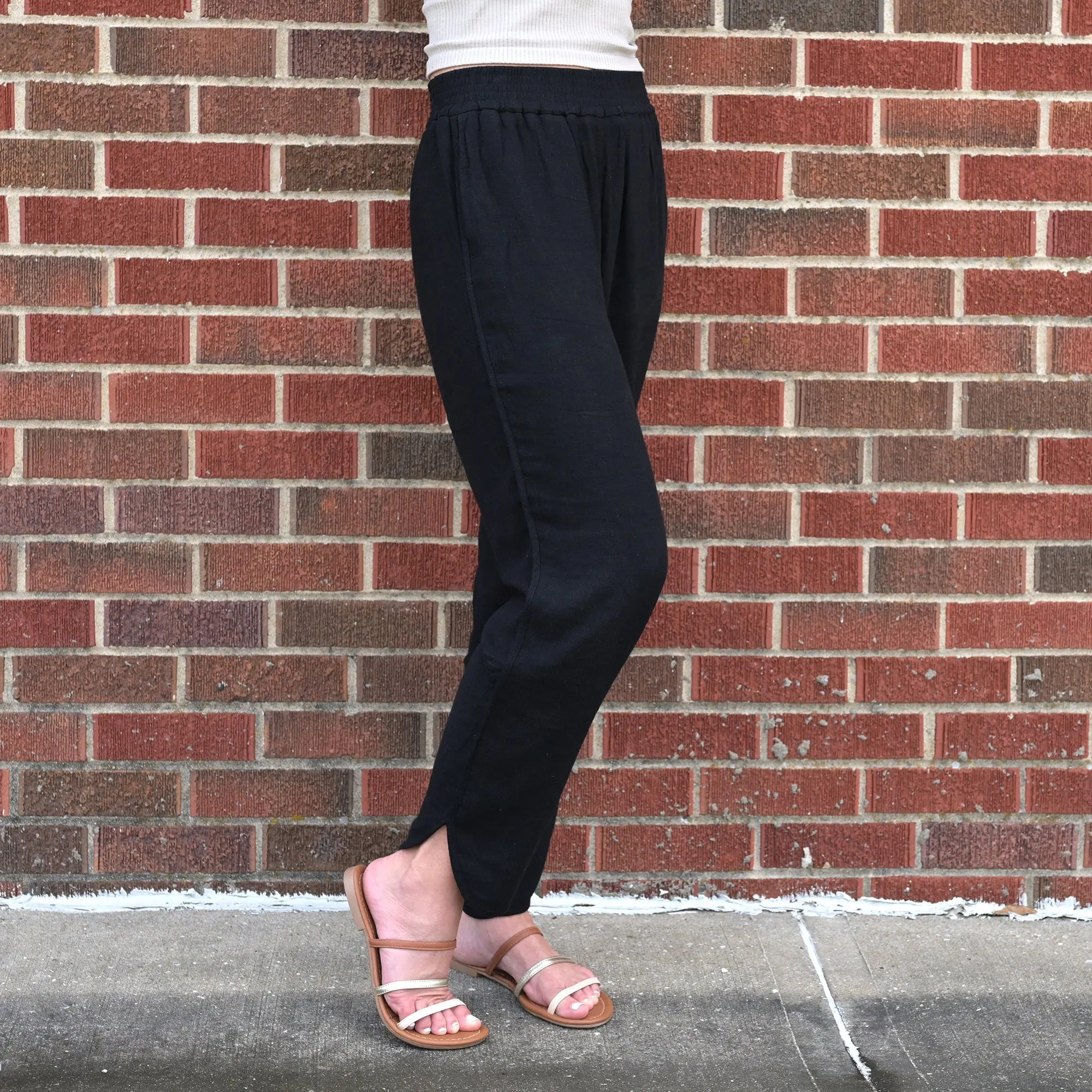 Cropped Linen Pants