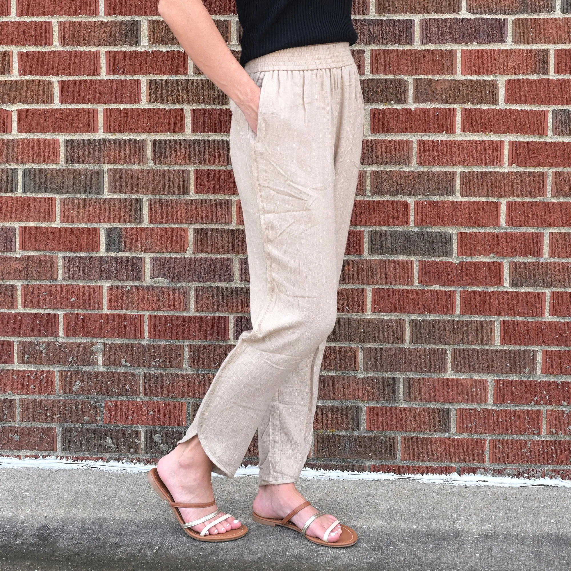 Cropped Linen Pants