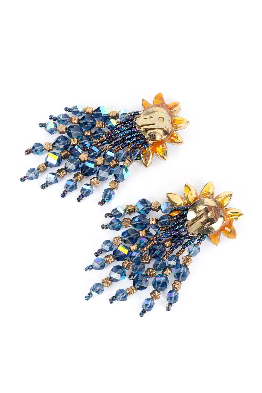 Crystal Burst Fringe Earrings
