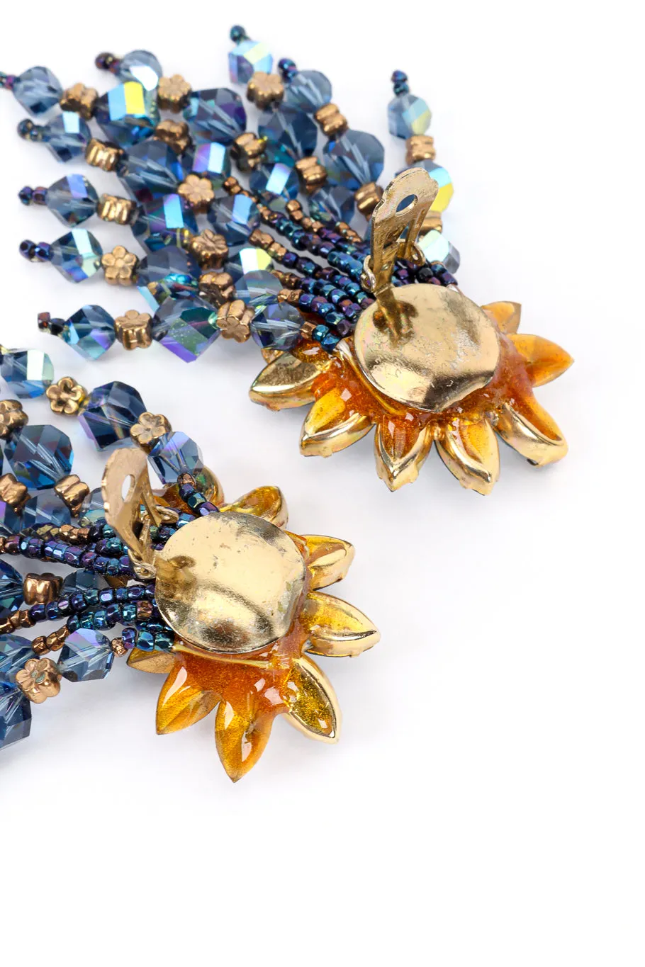Crystal Burst Fringe Earrings