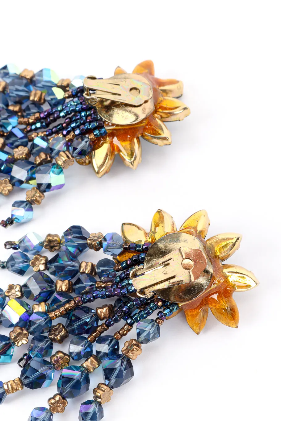 Crystal Burst Fringe Earrings