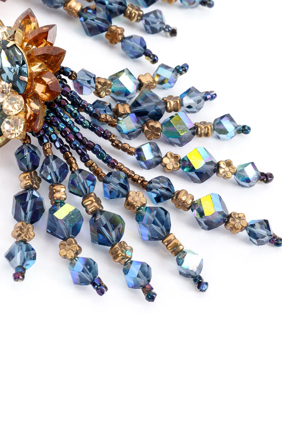 Crystal Burst Fringe Earrings
