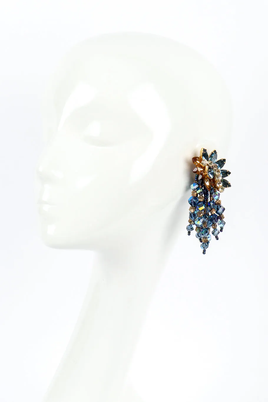 Crystal Burst Fringe Earrings