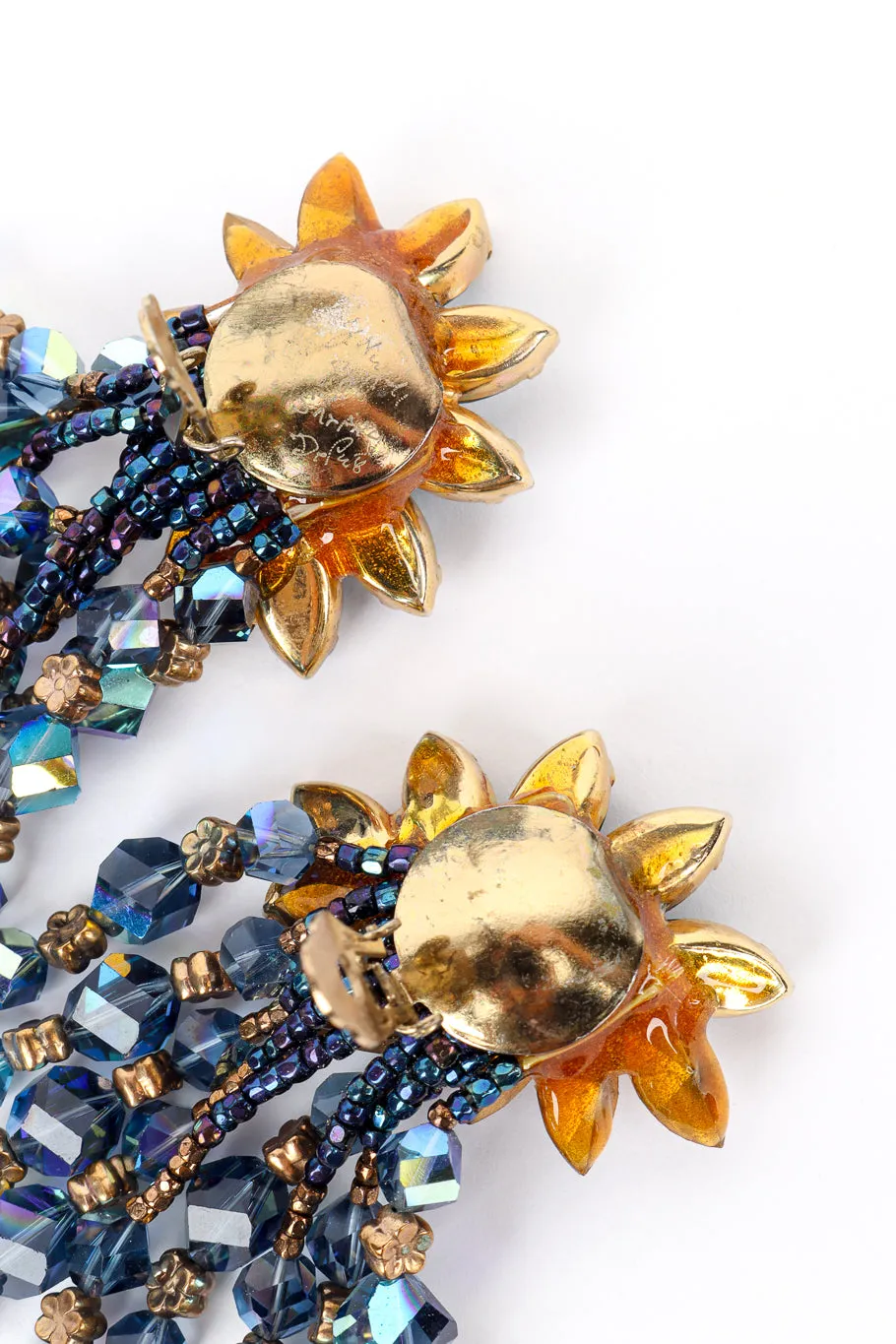 Crystal Burst Fringe Earrings