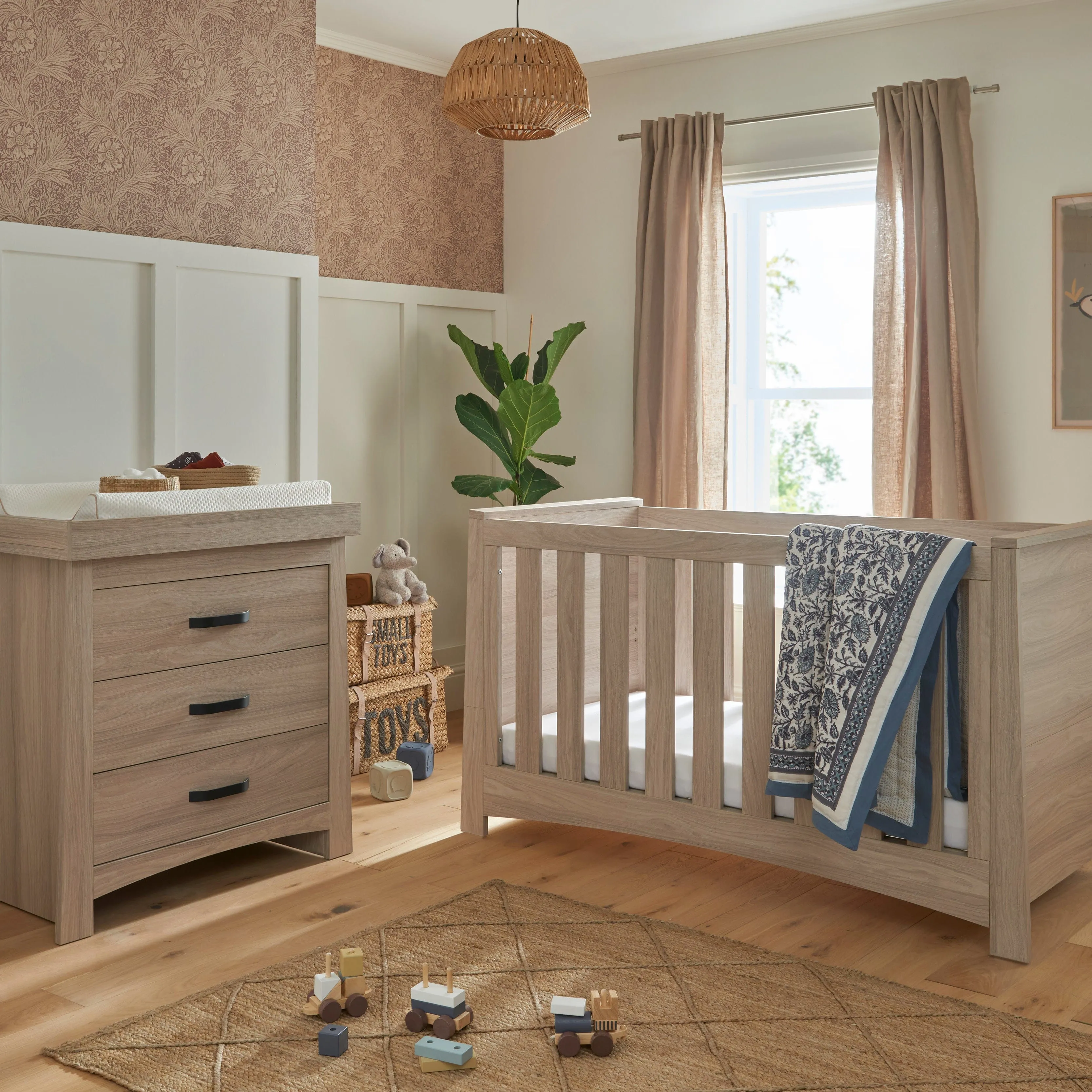 CuddleCo Isla 2 Piece Set in Ash