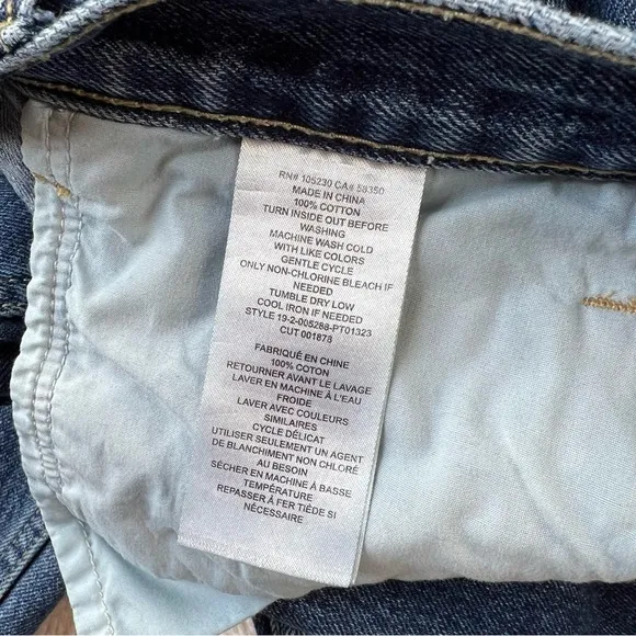 CURRENT/ELLIOTT The Exposed-Fly Vintage Cropped Slim Jeans in Bermuda wash