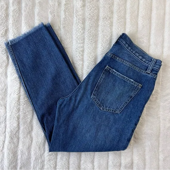 CURRENT/ELLIOTT The Exposed-Fly Vintage Cropped Slim Jeans in Bermuda wash