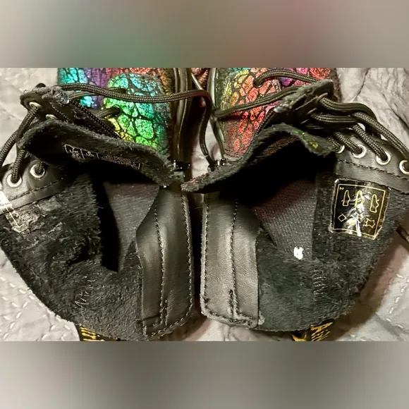 Dr. Martens 1460 Pascal Boot Rainbow Crocodile Metallic Toddler US 8