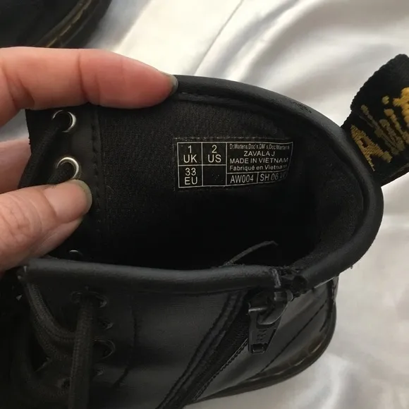 Dr. Martens Zavala Big Kid Combat Boot Size 2