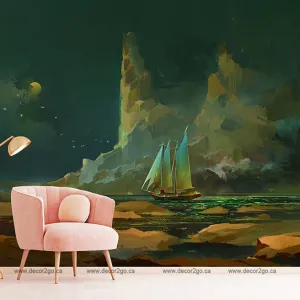 Dreaming Boat Wallpaper Mural