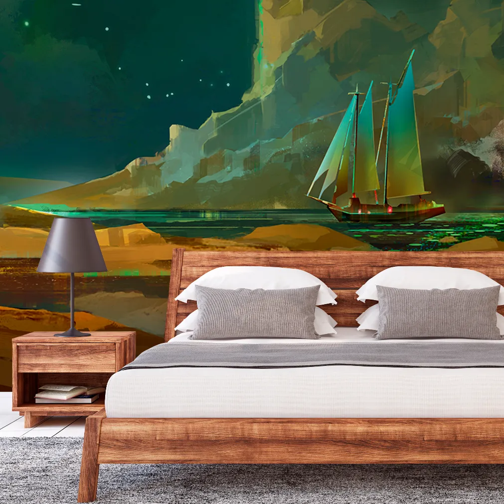 Dreaming Boat Wallpaper Mural