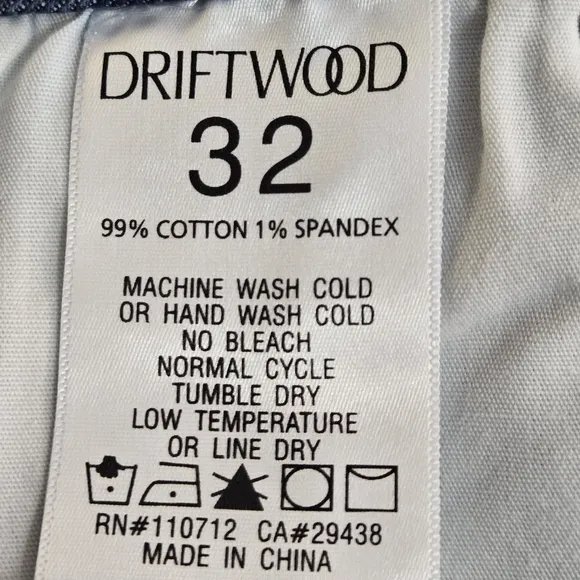 Driftwood Colette Cropped Jean Womens Size 32 Tapestry Cuff Mid-rise 26&quot; L - New