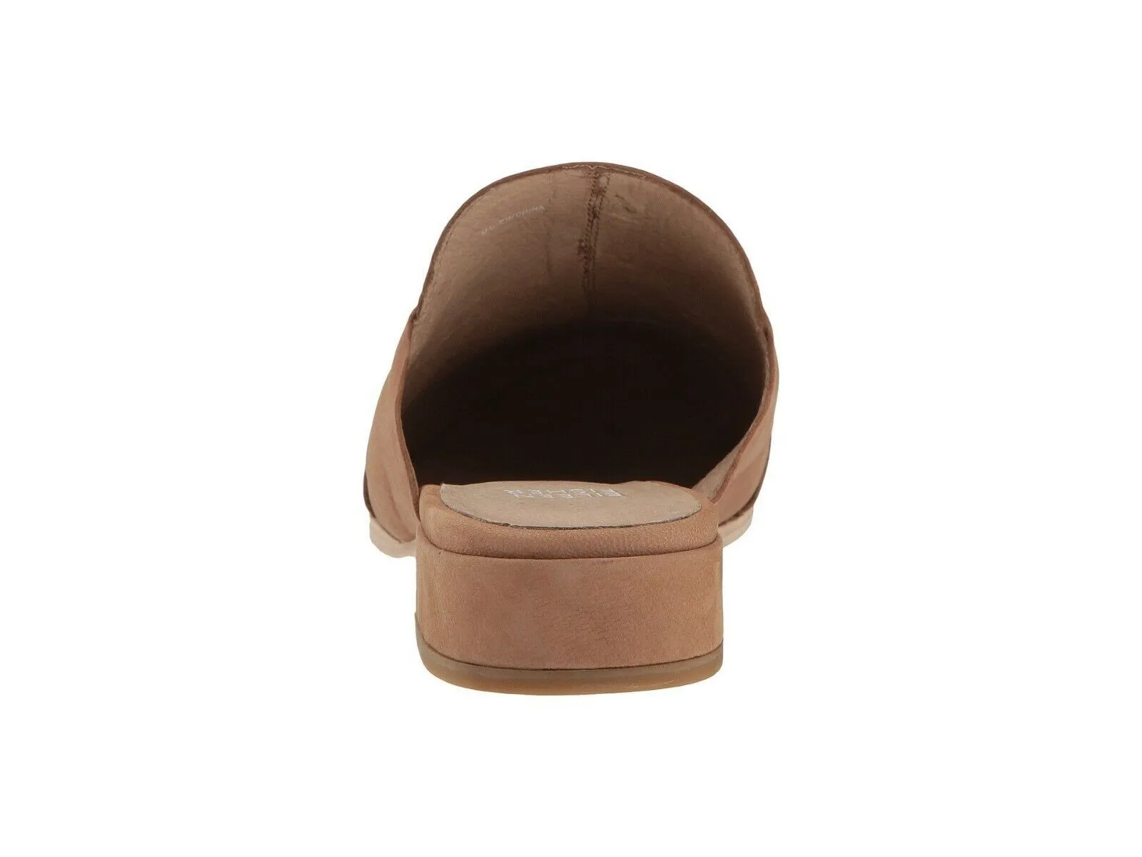 EILEEN FISHER BAUER CRISSCROSS FLAT WHEAT NUBUCK LEATHER MULES