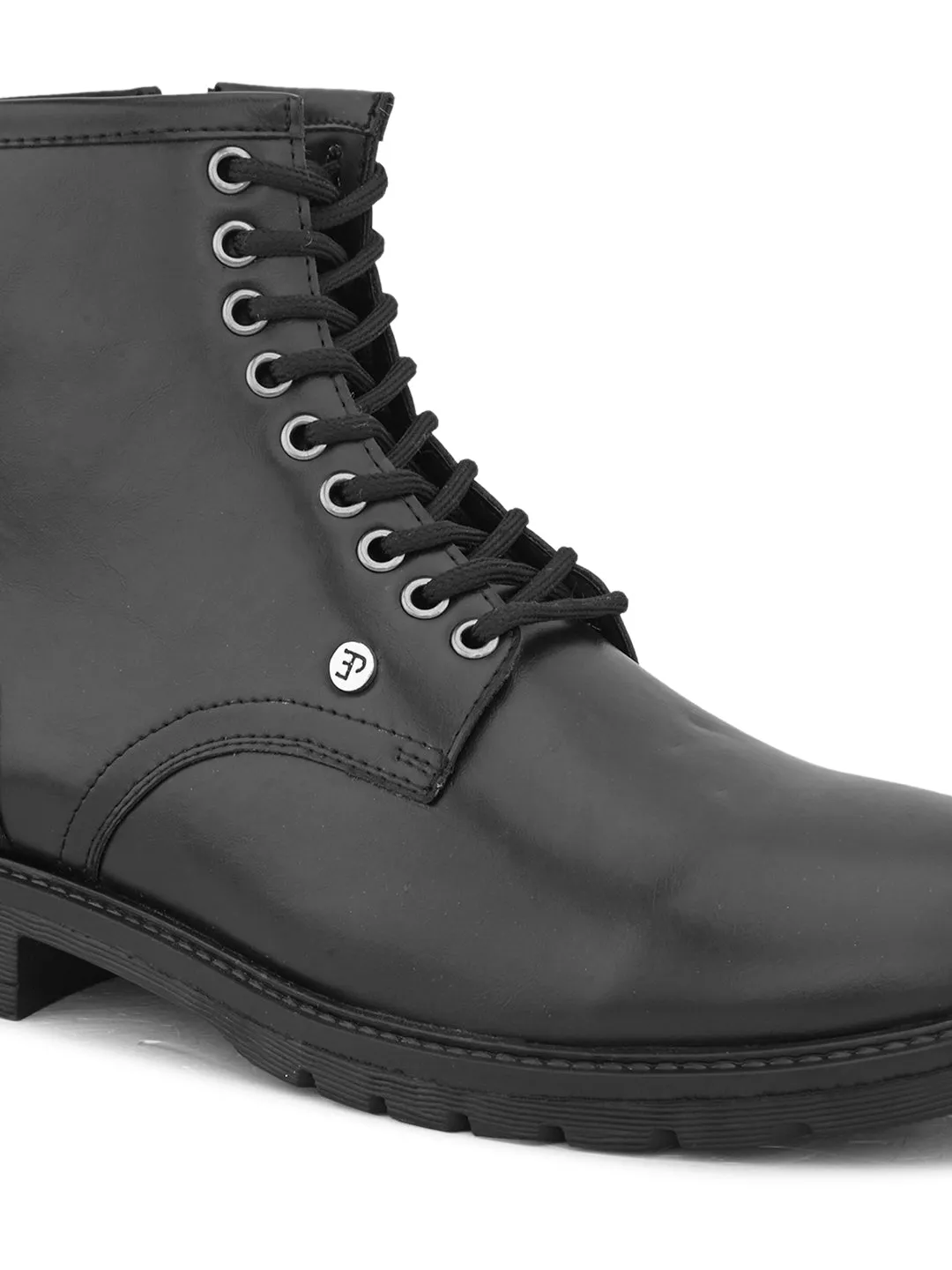 EL PASO Men Faux Leather Casual Lace Up Boots